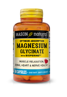 MASON NATURAL MAGNESIUM GLYCINATE WITH BIOPERINE 60 CAPSULES