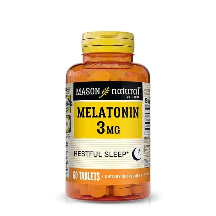 [311845111357] MASON NATURAL MELATONIN 3MG 60 TABLETS