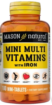 [311845000019] MASON NATURAL MINI MULTI VITAMINS WITH IRON 100 MINI-TABLETS