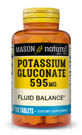 [311845061812] MASON NATURAL POTASSIUM GLUCONATE 595MG 100 TABLETS