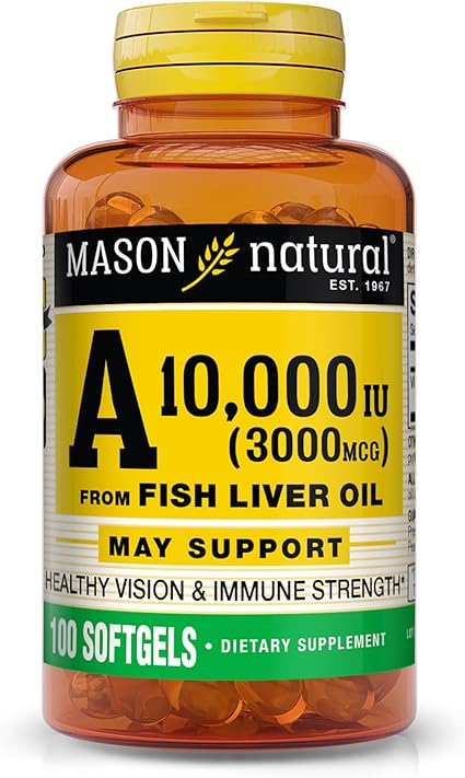 [311845059215] MASON NATURAL VITAMIN A 10000IU 100 SOFTGELS