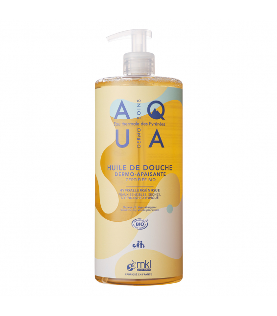 [3760162124163] MKL AQUA HUILE DE DOUCHE DERMO-APAISANTE BIO 1L