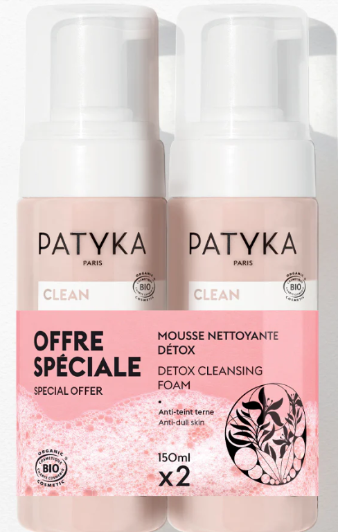 [3700591968945] PATYKA CLEAN DUO MOUSSE NETTOYANTE DETOX*2 150ML