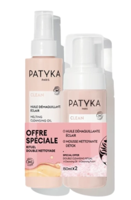 [3700591969102] PATYKA CLEAN DUO MOUSSE NETTOYANTE DETOX+HUILE DEMAQUILLANTE ECLAIR 150ML