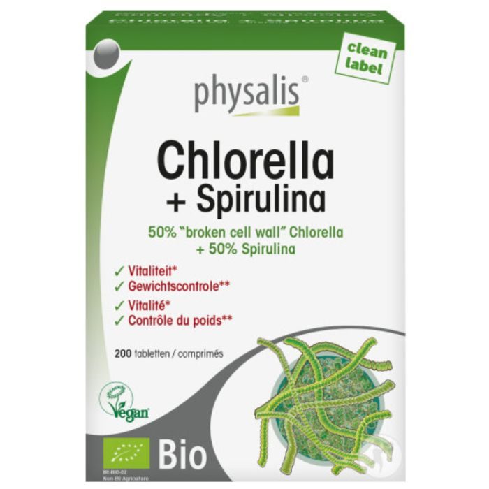 [5412360005598] PHYSALIS CHLORELLA + SPIRULINA - 200 COMPRIMES