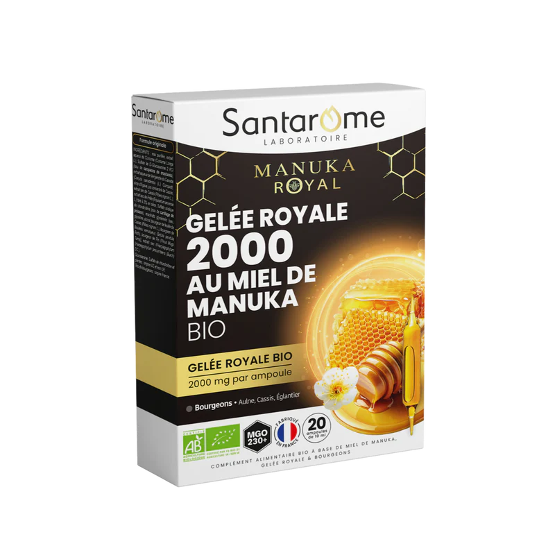 SANTAROME GELEE ROYALE 2000 MIEL DE MANUKA BIO - 20*10ML