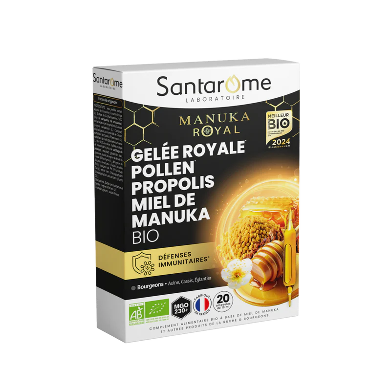 [3455540003689] SANTAROME GELEE ROYALE POLLEN PROPOLIS MIEL DE MANUKA BIO - 20*10ML
