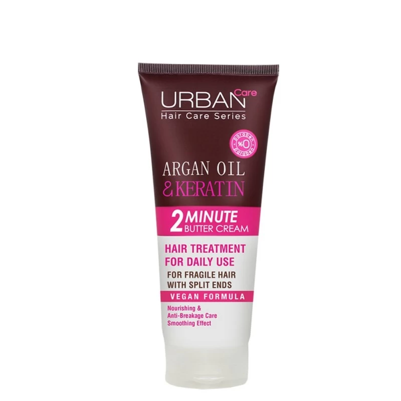 URBAN CARE ARGAN OIL ET KERATIN 2MIN BUTTER CREAM MASK 200ML