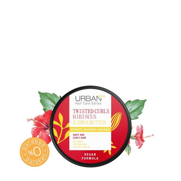 URBAN CARE TWISTED CURLS HIBISCUS ET SHEA BUTTER MASK POT 230ML