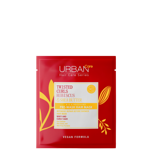 URBAN CARE TWISTED CURLS HIBISCUS ET SHEA BUTTER PRE-WASH MASK 50ML
