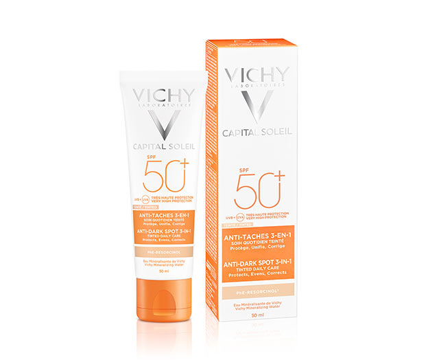 [3337875419802] VICHY CAPITAL SOLEIL SOIN ANTI-TACHES 3EN1 TEINTE SPF50+ 50ML