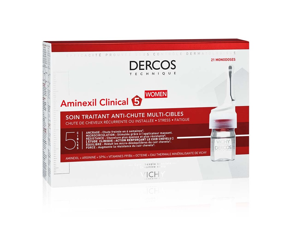 [3337875522786] VICHY DERCOS AMINEXIL CLINICAL 5 FEMMES 21 AMPOULES