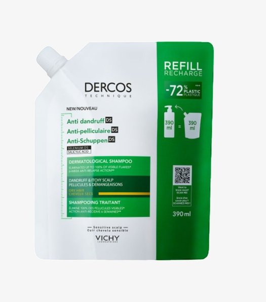 [3337875902847] VICHY DERCOS ANTI-PELLICULAIRE - SECS RECHARGE 390ML