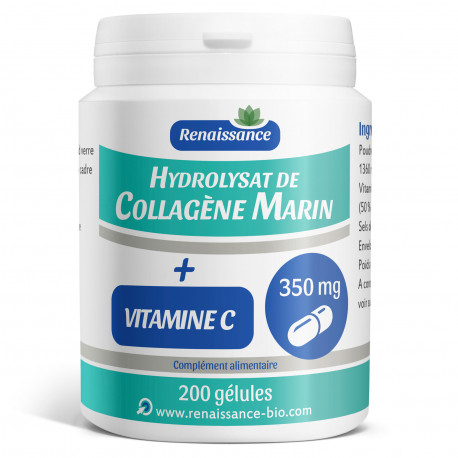 GPH RENAISSANCE COLLAGENE MARIN+VITAMINE C 200 GELULES DOSES 350MG