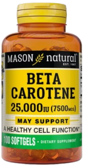 MASON NATURAL BETA CAROTENE 25000IU 100 SOFTGELS