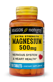 MASON NATURAL EXTRA STRENGTH MAGNESIUM 500MG 100 TABLETS