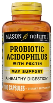MASON NATURAL PROBIOTIC ACIDOPHILUS WITH PECTIN 100 CAPSULES