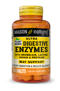 MASON NATURAL ULTRA DIGESTIVE ENZYMES WITH BROMELAIN LACTASE PAPAIN ET PROTEASE 60 TABLETS