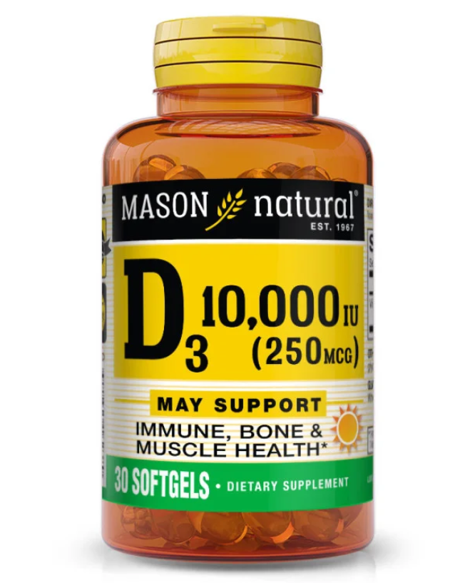 MASON NATURAL VITAMIN D3 10000IU 30 SOFTGELS