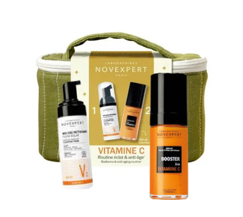 NOVEXPERT TROUSSE BOOSTER VITAMINE C 30ML + MOUSSE FLASH ECLAT 40ML