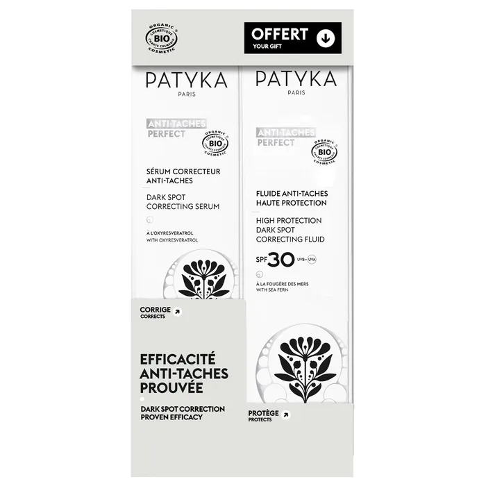 [3700591968884] PATYKA PERFECT COFFRET SERUM CORRECTEUR ANTI TACHES 30ML + FLUIDE ANTI TACHES SPF30 50ML OFFERT