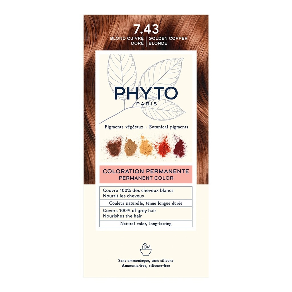 [3338221004604] PHYTO COLOR KIT COLORATION N°7.43 BLOND CUIVRE DORE