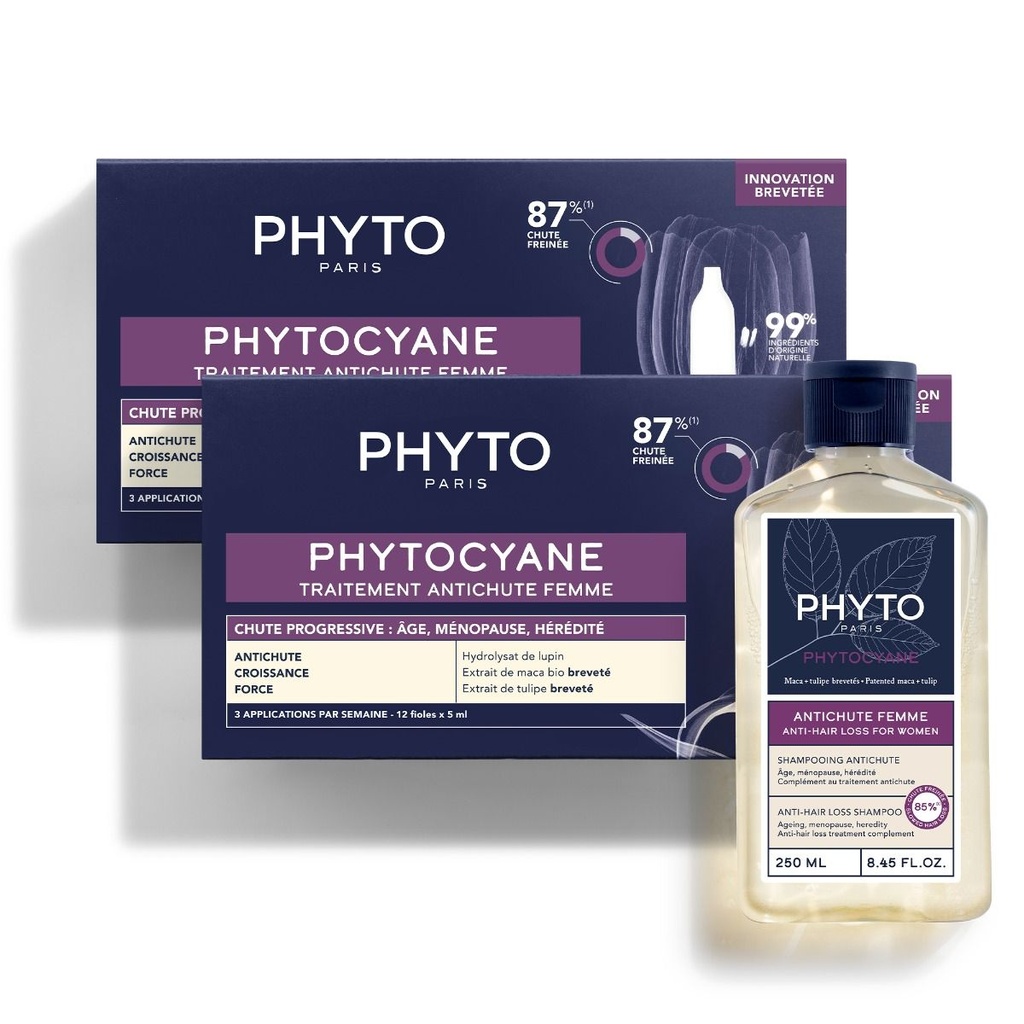 [3701436918286] PHYTO PHYTOCYANE FEMME TRAITEMENT ANTI-CHUTE PROGRESSIVE 125ML