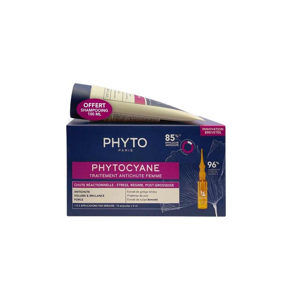 [3701436910143] PHYTO PHYTOCYANE FEMME TRAITEMENT ANTI-CHUTE REACTIONELLE 125ML