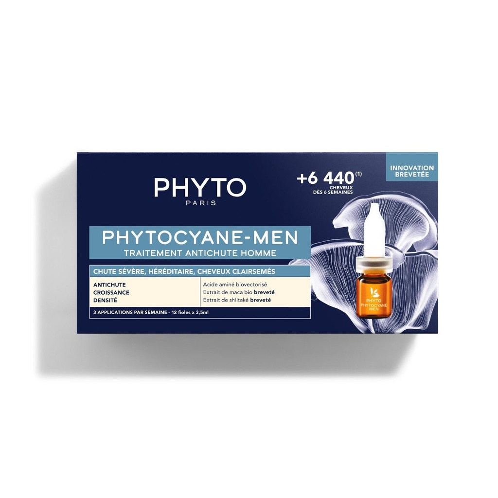 [3701436918231] PHYTO PHYTOCYANE HOMME TRAITEMENT ANTI-CHUTE 123ML