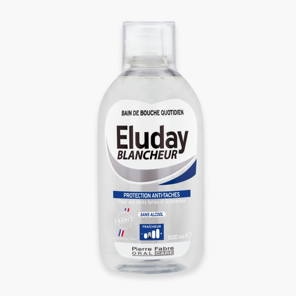[3577056021923] ELUDAY BLANCHEUR PROTECTION BAIN DE BOUCHE ANTI-TACHES SANS ALCOOL 500ML
