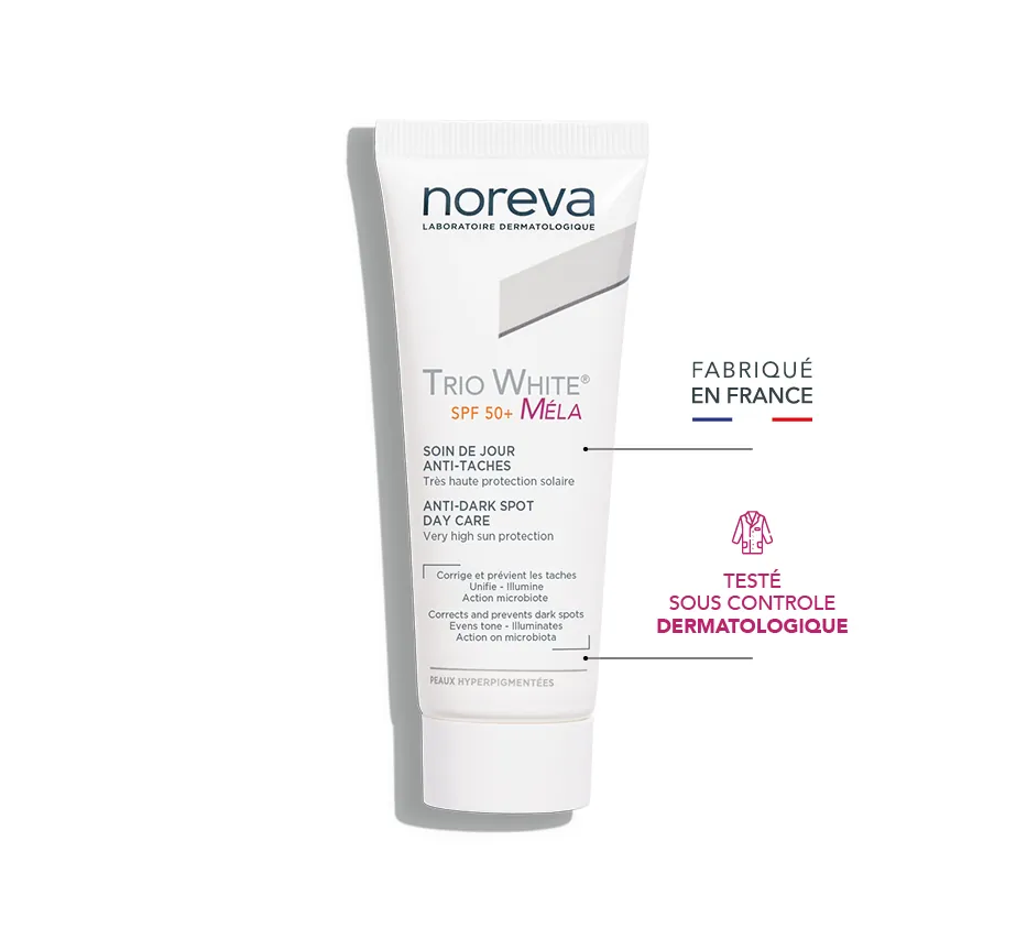 [3571940005402] NOREVA TRIO WHITE MELA SOIN DE JOUR ANTI-TACHES SPF50+ 50ML