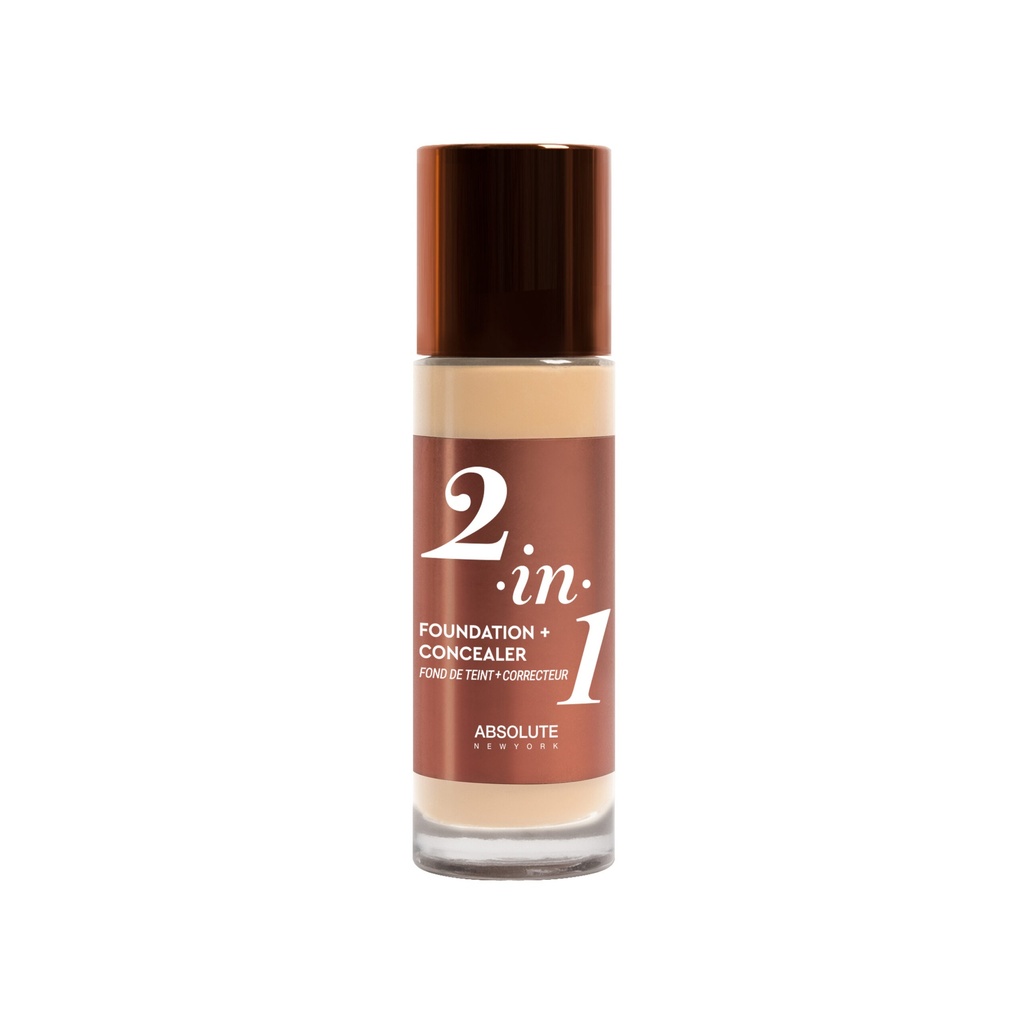 ABSOLUTE NY 2IN1 FOUNDATION ET CONCEALER - COOL PORCELAIN MFFC01