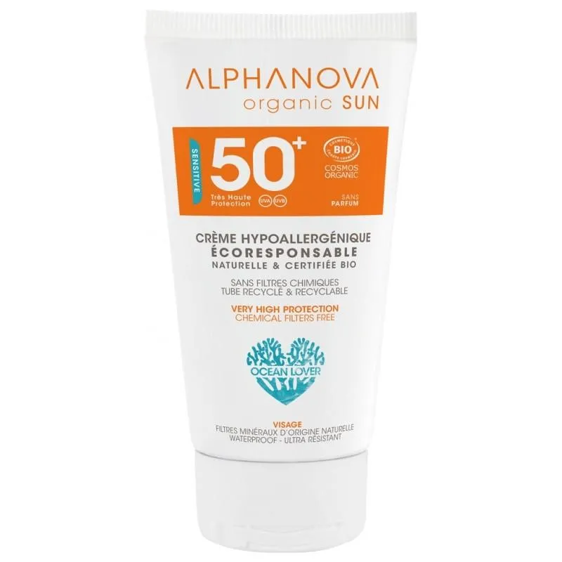 ALPHANOVA ORGANIC SUN CREME SOLAIRE HYPOALLERGENIQUE BIO SPF50+ 50G