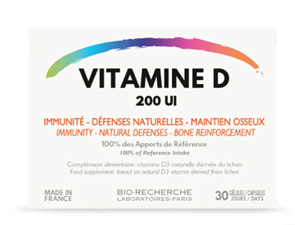 BIO-RECHERCHE VITAMINE D 200UI - 30 GELULES