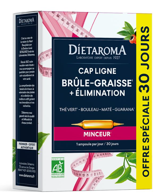 DIETAROMA CAP LIGNE BRULE GRAISSE BIO - 30 AMPOULES
