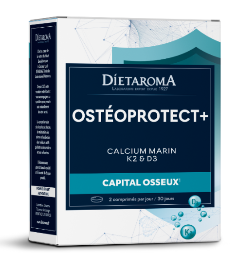 DIETAROMA OSTEOPROTECT+ CALCIUM MARIN + K2 ET D3 - CAPITAL OSSEUX - 60 COMPRIMES