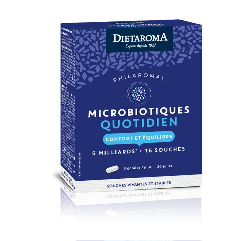 DIETAROMA PHILAROMAL PROBIOTIQUES QUOTIDIEN - CONFORT ET EQUILIBRE - 60 GELULES