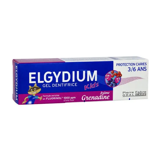 ELGYDIUM DENTIFRICE KIDS GEL PROTECTION CARIES 3-6A GRENADINE 50ML
