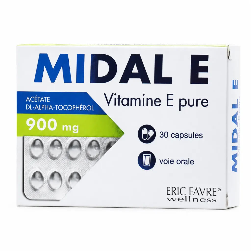 ERIC FAVRE MIDALE E VITAMINE E PURE - 30 CAPSULES