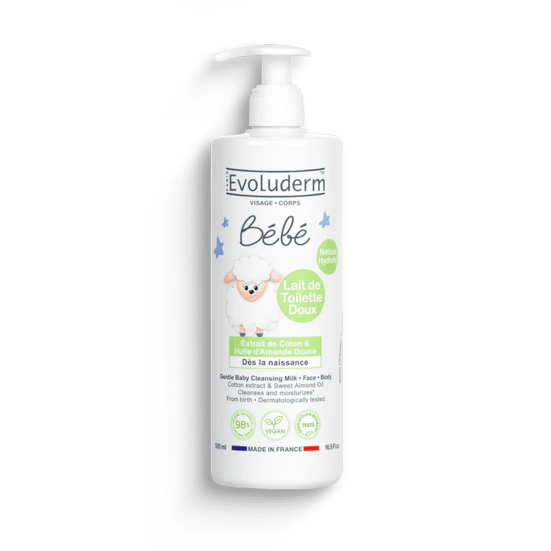 EVOLUDERM BEBE LAIT DE TOILETTE DOUX 500ML