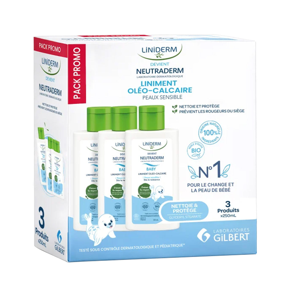 GILBERT PACK LINIDERM LINIMENT OLEO-CALCAIRE 3*250ML