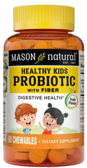 MASON NATURAL HEALTHY KIDS PROBIOTICS WITH FIBER 60 CHEWABLES