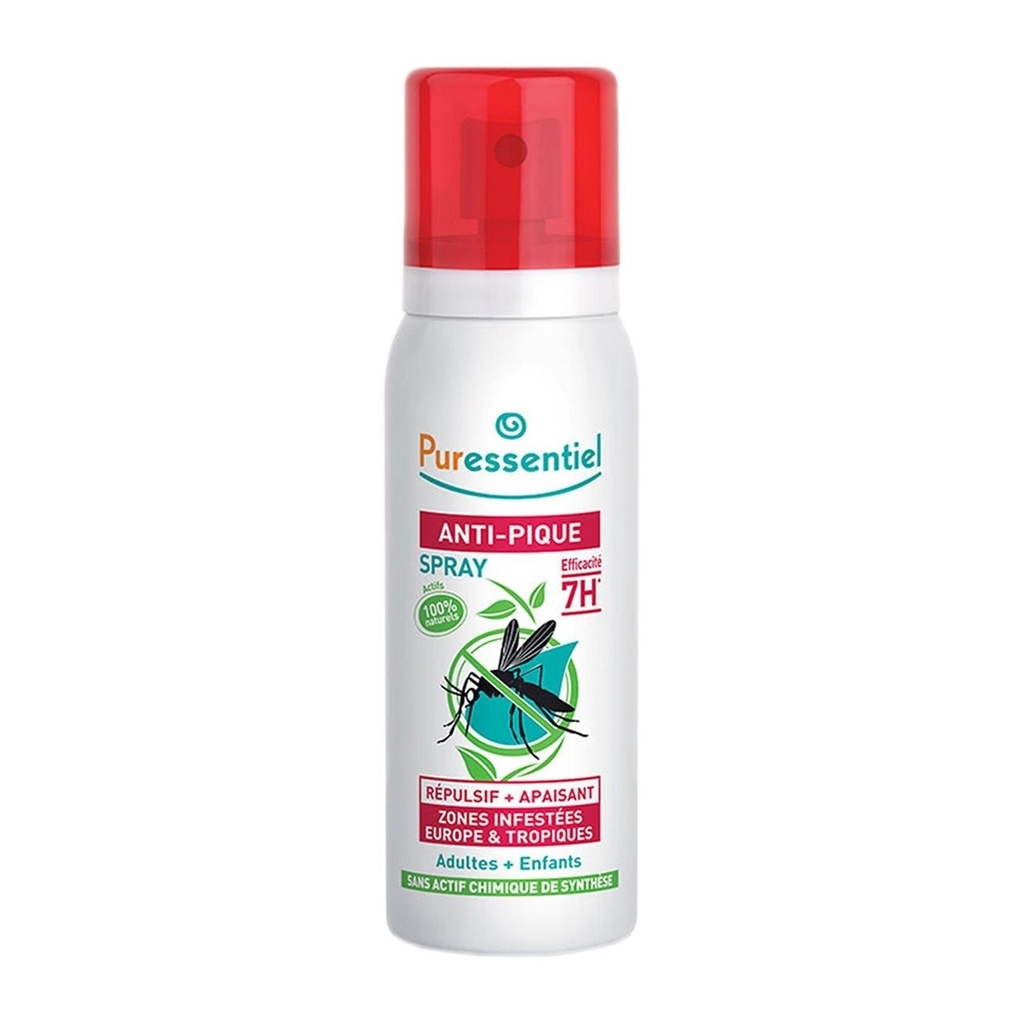 PURESSENTIEL ANTI-PIQUE SPRAY REPULSIF+APAISANT 7H 75ML