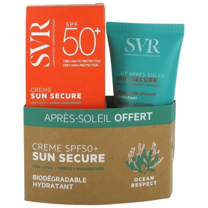 SVR SUN SECURE PACK CREME SPF50+ 50ML + LAIT APRES SOLEIL 50ML OFFERT