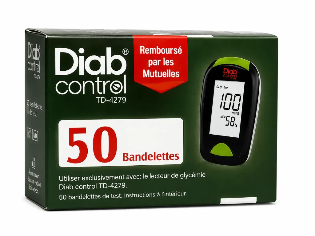 DIAB CONTROL TD-4279 TEST STRIP BANDELETTES 50U